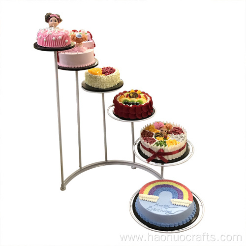 semi-circular wrought birthday wedding display stand